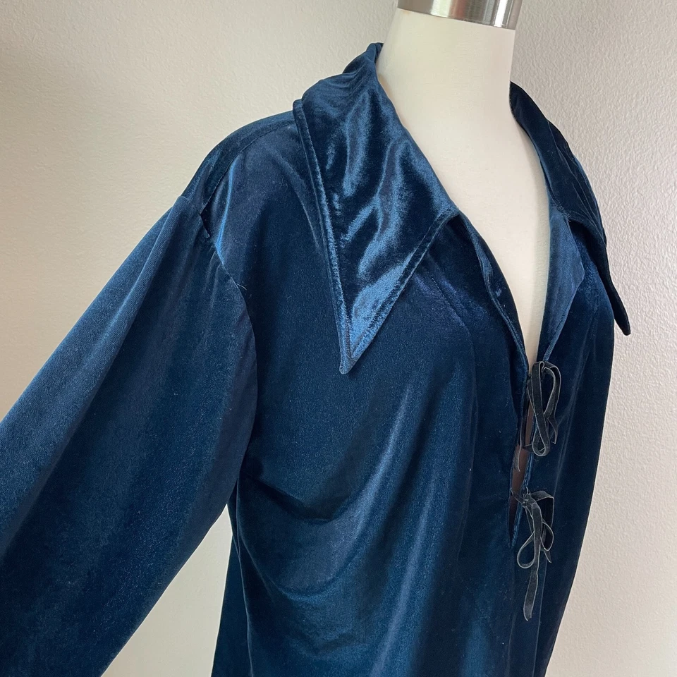 Lip Service Feminino Grande Top Veludo com Cadarço Manga Longa Y2K Vintage Gótico - Imagem 3 de 4