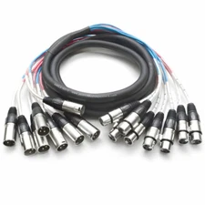 NEW 8 CHANNEL XLR SNAKE CABLE - 10 Feet Pro Audio Patch