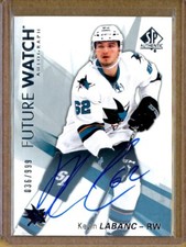 2016-17 SP Authentic Future Watch Autographs #181 Kevin Labanc RC AUTO /999