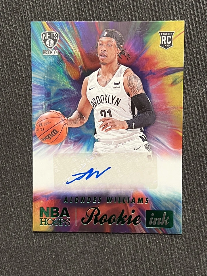 ALONDES WILLIAMS 2022-23 Panini NBA Hoops ROOKIE INK Signatures GREEN Autograph - Image 2 of 4