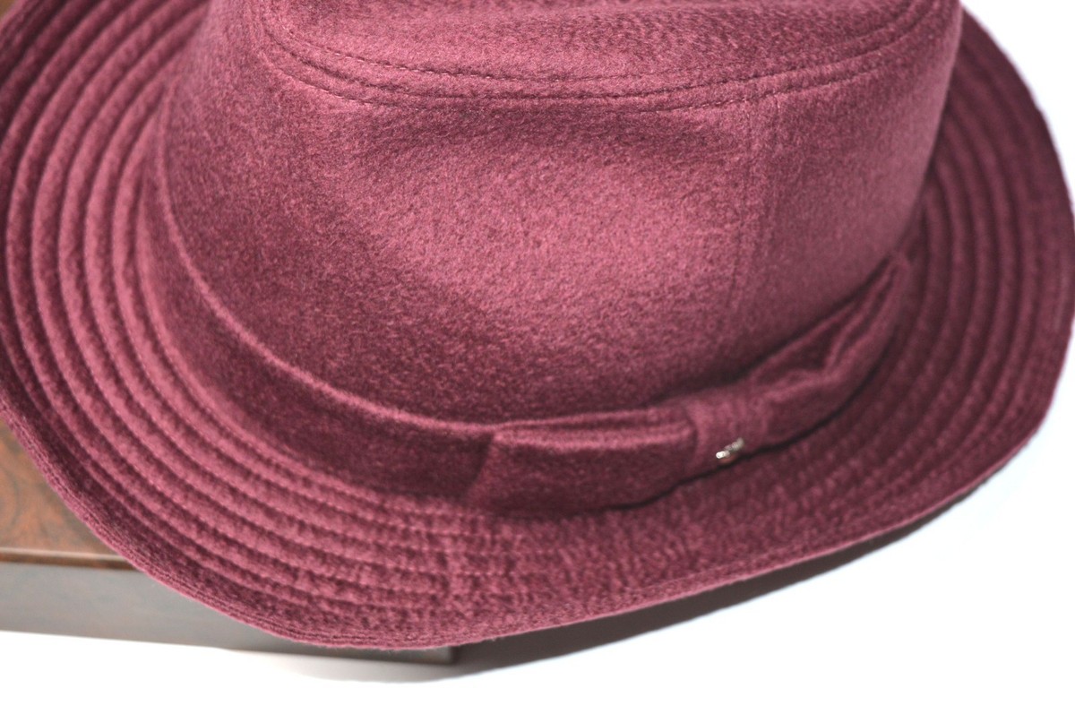 Chapeau Panama De Luxe STEFANO RICCI Neuf Avec étiquettes - Taille L (59 Cm) - Couleur Violet - Fabriqué En Italie