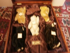 RARE STEIFF UK BABY BEAR SET 1989-1993 LTD ED 178/1847 5 MOHAIR FULLY JOINTED