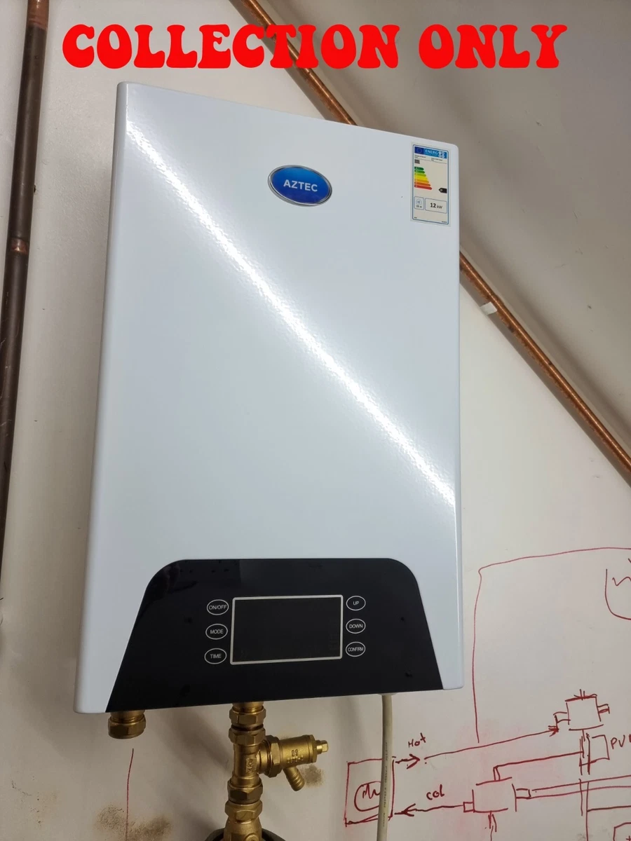 Electric central heating boiler outlet