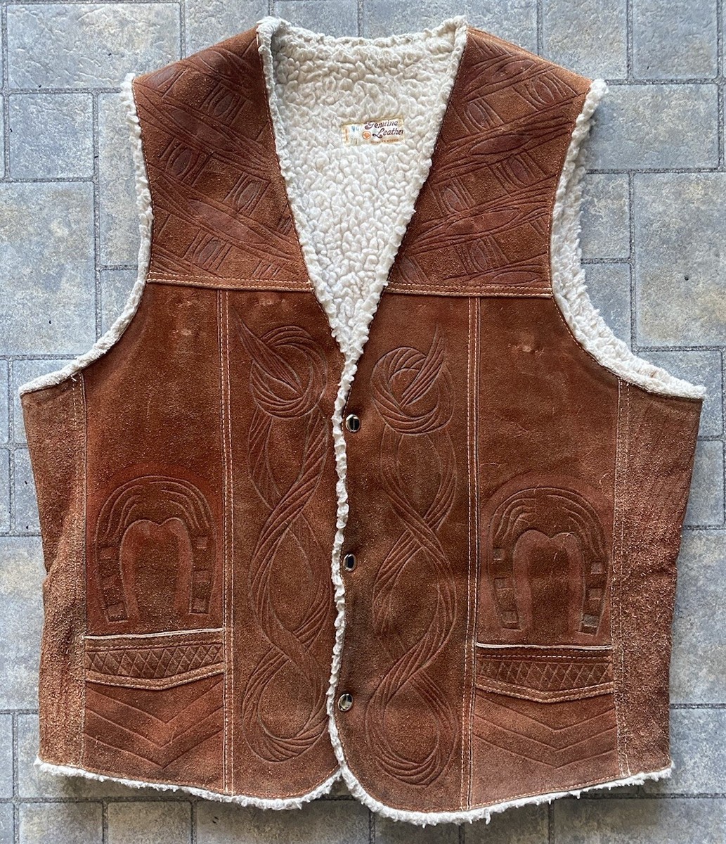 トップス WEIRDO MAIL ORDER VEST Lorilida Men Cowboy Tassel Vest Faux Suede Leather Fringe