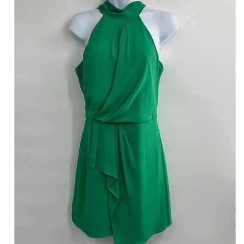 Halston Heritage Jade Harlow Mock Neck Fit & Flare Cocktail Dress Sz 0 $249 NWT - Picture 9 of 10