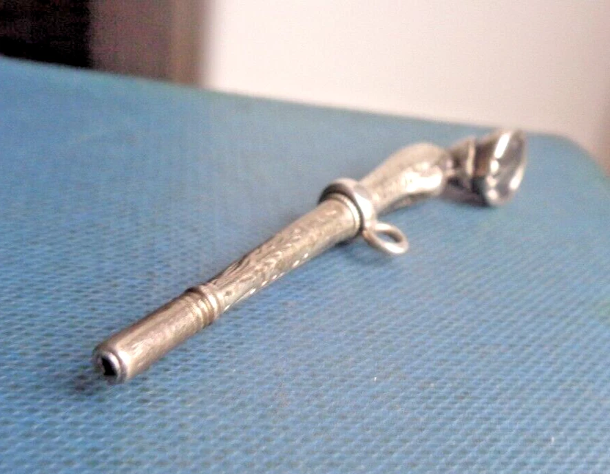 Insolito Sterling Argento Vintage Orologio da Tasca Chiave - Horse Gamba/Zoccolo - Immagine 4 di 4