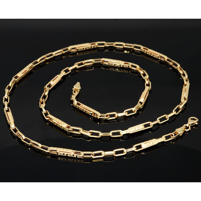 Greco Design Goldkette Halskette 585er 14K 3,2mm 66cm Echt Gold NEU