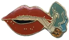 Smoking Mouth Bike Motorcycle Hat Cap Lapel Pin HP1371