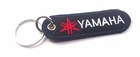 2 pcs YAMAHA RACING MOTORCYCLE EMBROIDERED PATCH KEYCHAIN 9.5X 3 CM
