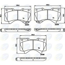 Brake Pads Set For Toyota Tundra K5 K6 4.0 Front Comline 04465-0C020 04465-60280