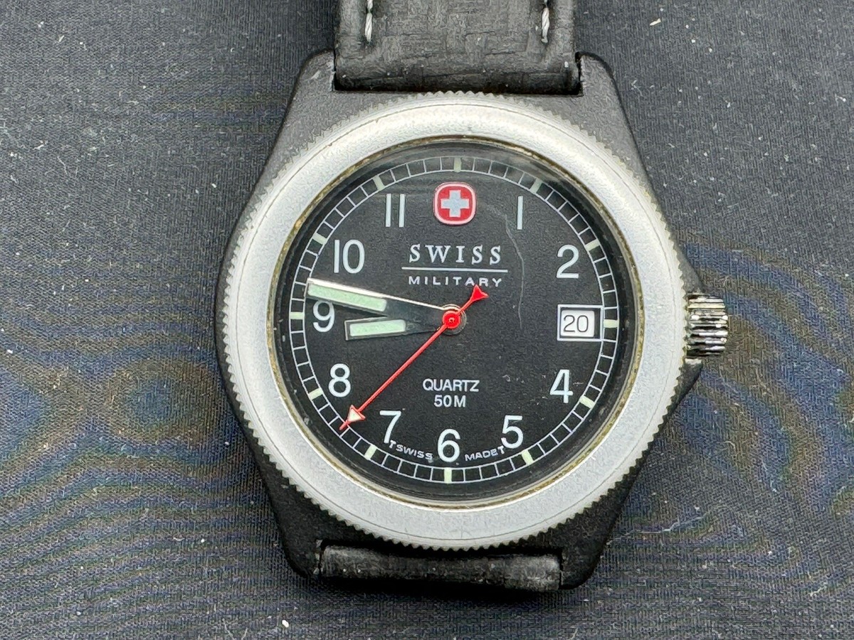 Vintage Swiss MILITARY Quartz Watch 095.8306 | eBay