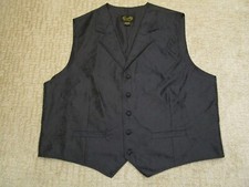 Scully Vest Men XXL 2XL Black Paisley Western Waistcoat Cowboy Formal Wedding