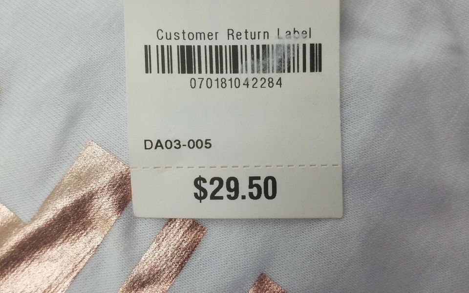 IDEOLOGY Blanco Rosa Oro Lámina Ajuste Esposa Vida Feliz Camiseta Top Mujer XS M XL $29 Foto 4 de 4