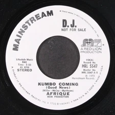 AFRIQUE: kumbo coming / mono MAINSTREAM 7" Single 45 RPM