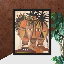 African Venn DiaSpora, 16x20, Framed painting, Wall Art: Ginefore' Collection