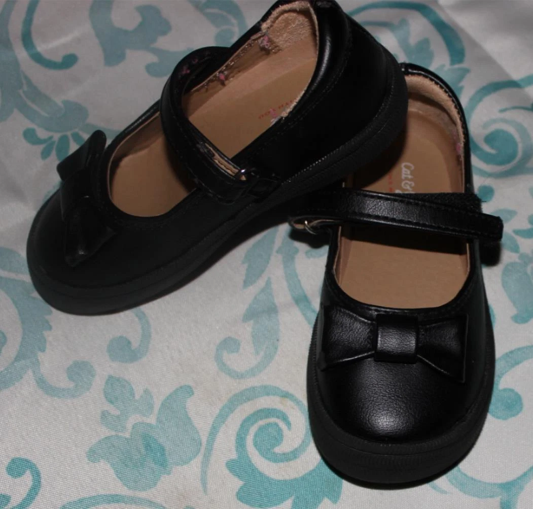 Toddler / Kid H Bow Decor Solid Mary Jane Shoes