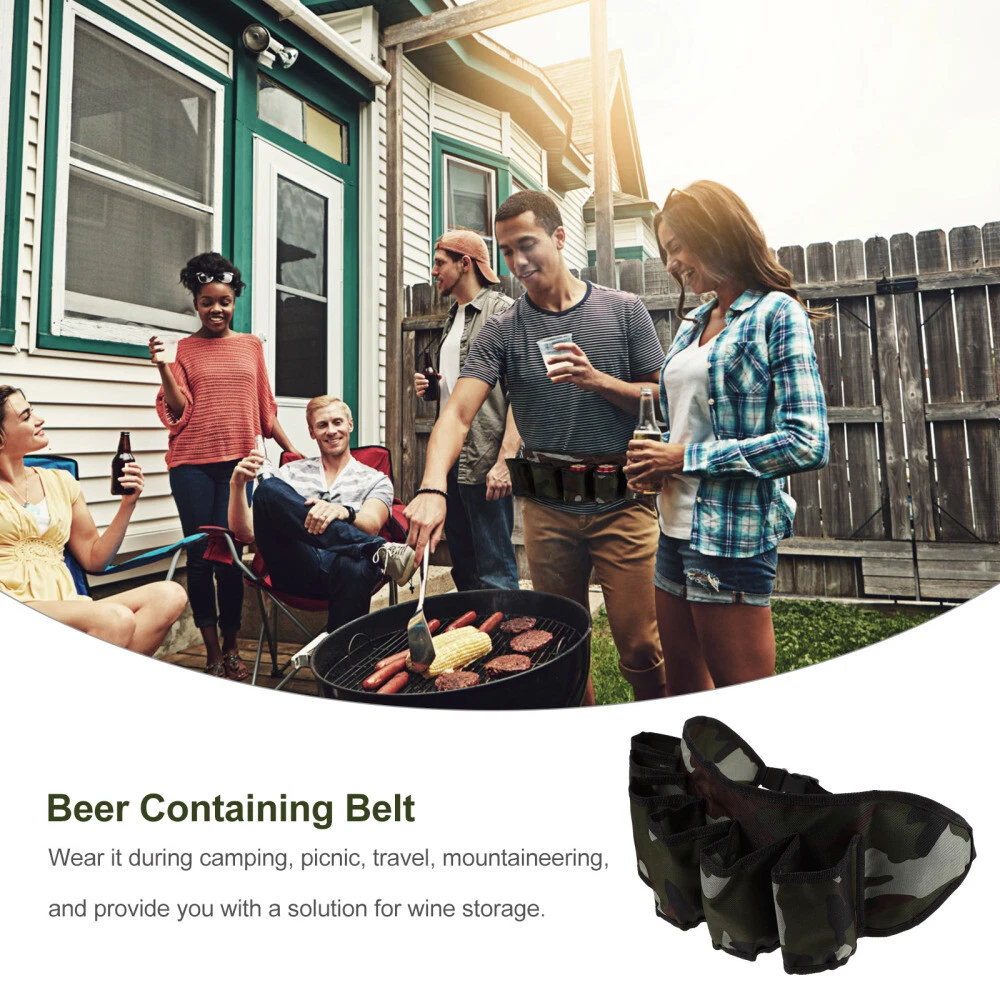 Hiking Belt Bag Beer Can Holder Six Pack Beer Belt Jogging Pack Camping Pouch Hiking Belt Bag Beer Can Holder Six Pack Beer Belt Jogging Pack Camping Pouch