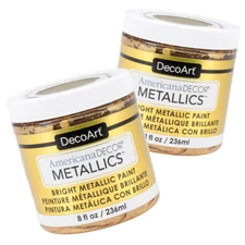 DecoArt Americana Decor Metallics - 2 Pack 24K Gold Multi Surface Acrylic Paint