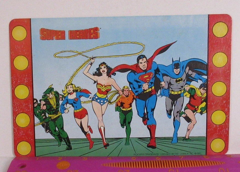 1982 DC COMICS SUPER-FRIENDS HEROES display card Vintage JLA Superman Supergirl - Image 2 of 4