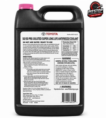 Toyota Pink X 1 Super Long Life Coolant Antifreeze 1 Gal 50/50