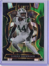 2025 Panini Select - Concourse Jamien Sherwood #77 Green & Black Shock Prizm