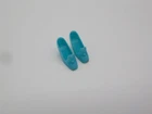 Vintage Barbie Aqua Blue Chunky Pilgrim Shoes Taiwan Heels #1456, #1458, #1469
