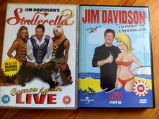 JIM DAVIDSON SINDERELLA 2 AND  UNCOVERED AND UNCENSORED (2 DVDS)-UK. FREE POST.