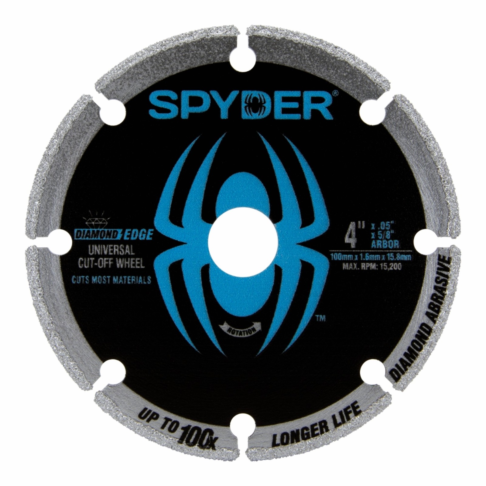 Diamond Bite 4 in Cut-Off Wheel 5/8 in Arbor Spyder 14004