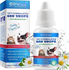 Ear Infection Treatment for Pets - 60ml Drops for Dogs  Cats with Itchy Relief