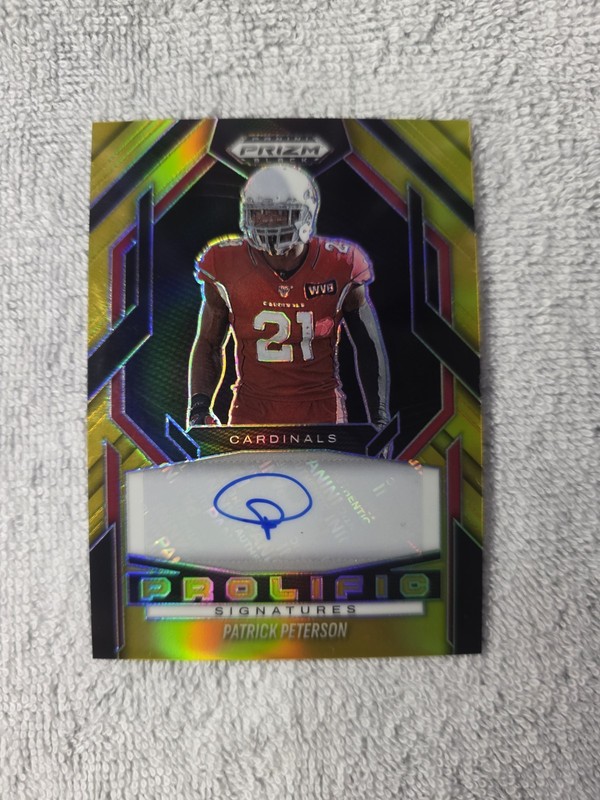2025 Prizm Black Patrick Peterson Prolific Gold Auto 01/10 SSP