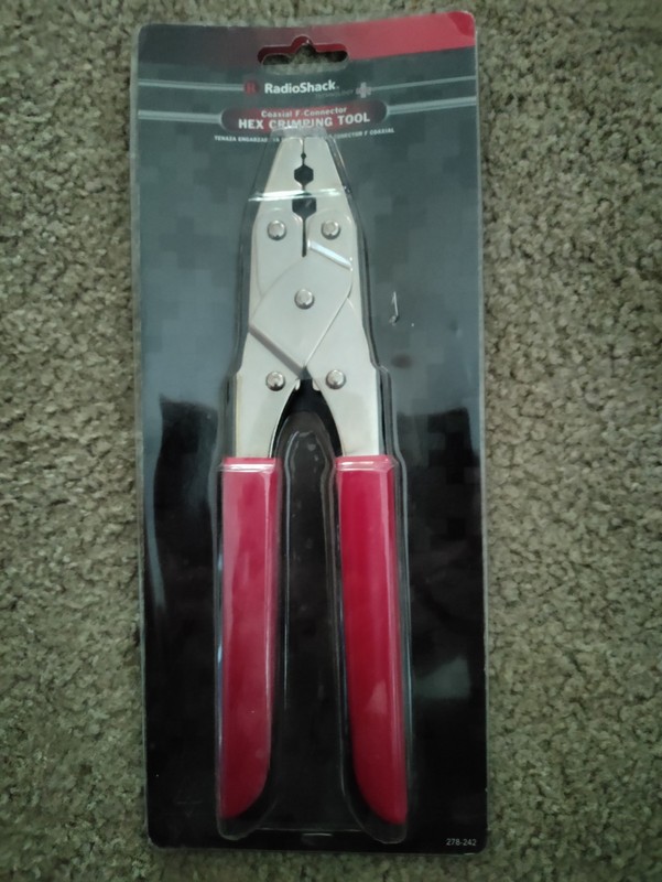 Heavy Duty Insulated Coaxial Hex Crimping Tool Radio Shack new old stock