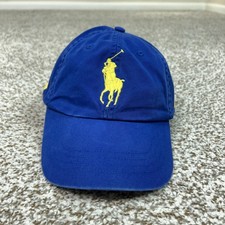 Polo Ralph Lauren Hat Cap Strap Back Boys One Size Blue 3 Big Pony Logo Rugby