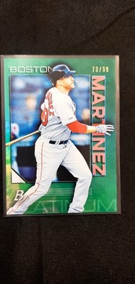 2020 Bowman Platinum - J.D. Martinez #7 Green /99 Y