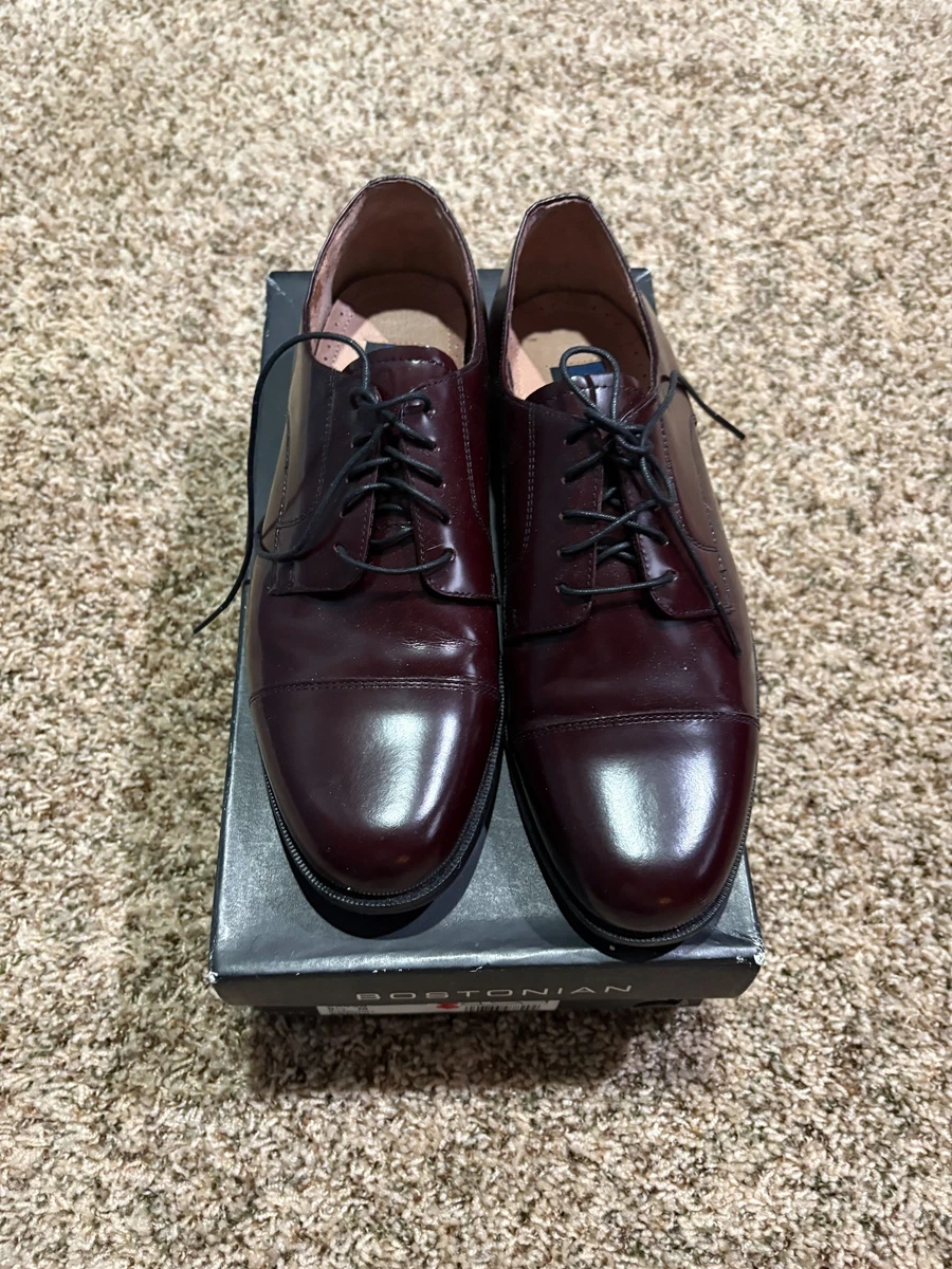 knee length dresses for ladies Bostonian Wenham 26025806 Mens Brown Leather Lace Up Cap Toe Oxfords S