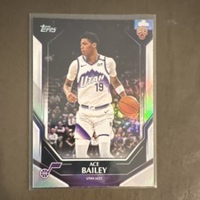 Topps 2025-26 Basketball Ace Bailey Utah Jazz Card #205 Holofoil Rookie