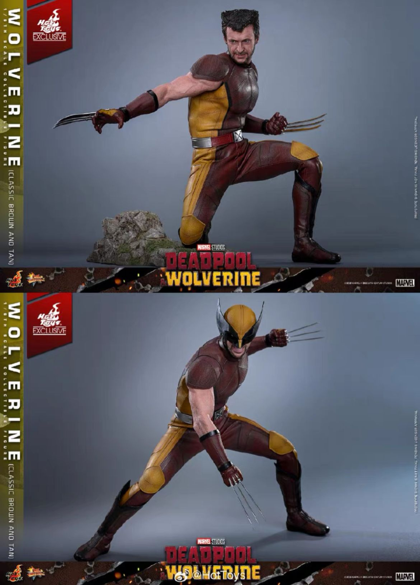 New Hot Toys MMS831 Deadpool & Wolverine Wolverine Classic Brown