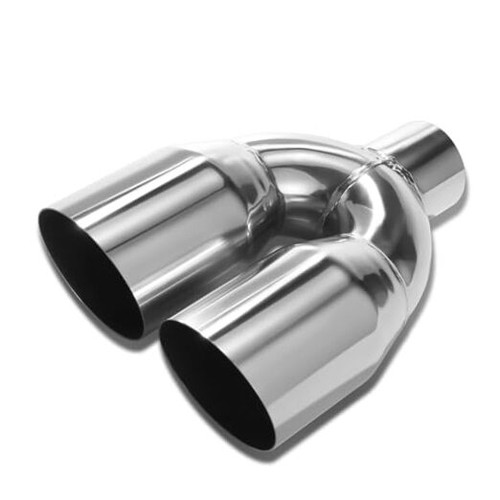 Dual Exhaust Tip 2.25 Inch Inlet 3.5" Dual Outlet 10" 2.25" x 3.5" x 10"