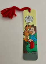 Vintage 1978 Garfield Bookmark  Tassel Lose My Place & I’ll Rearrange Your Face 