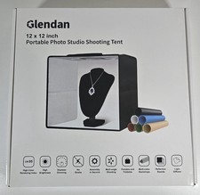 Glendan Portable Photo Studio Shooting Tent 12X12 Inch w/ Backdrops and Diffuser