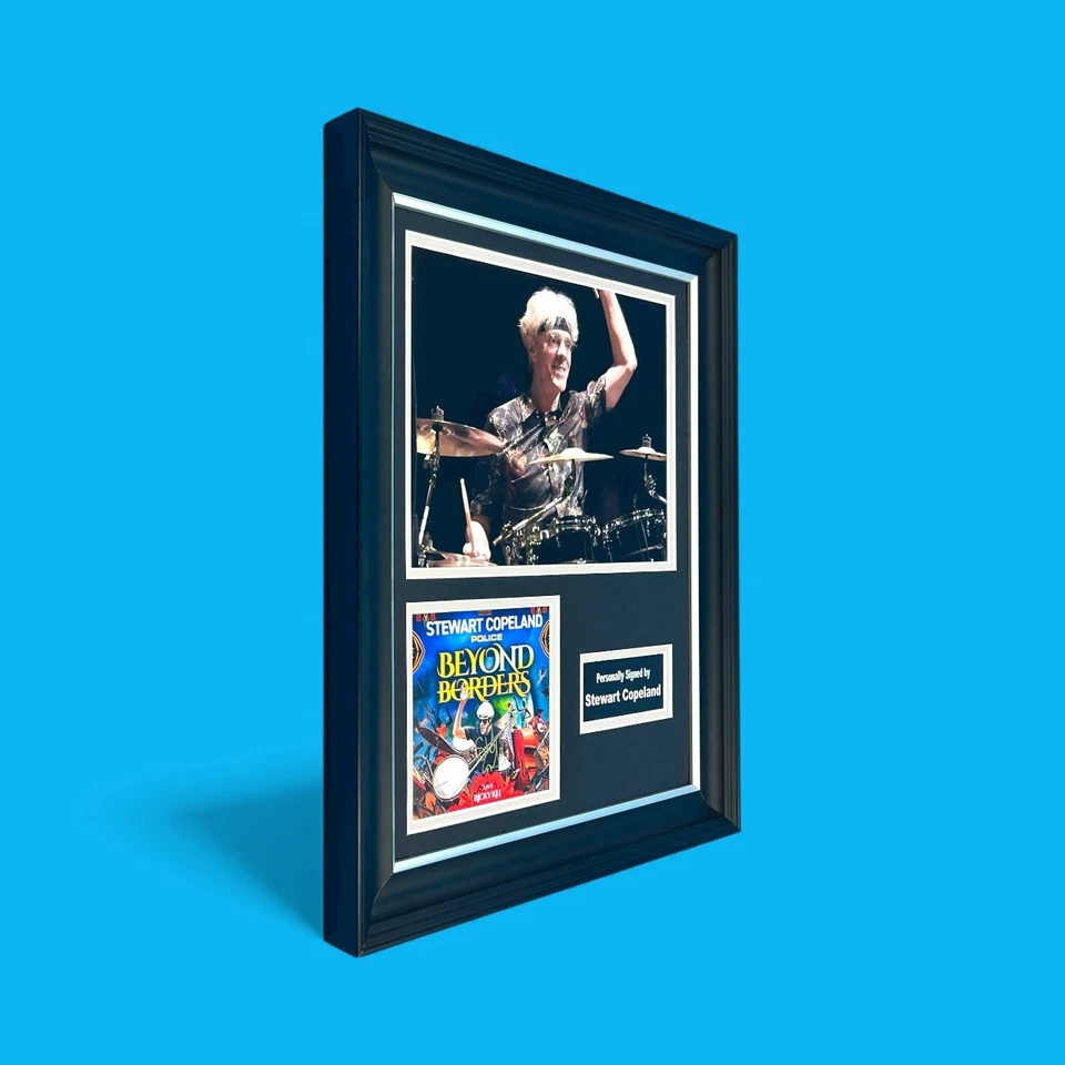 Stewart Copeland Hand SIGNED Framed Photo Display & COA The Police Autograph - Image 3 of 4