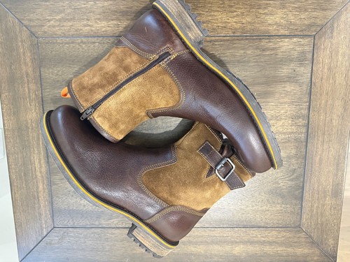 Kenneth Cole Reaction Con Man 2A Brown Leather Suede Boots Men’s Size 10M New Bo