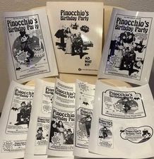 Original 1974 K-Tel Motion Pictures "Pinocchio'S Birthday Party" Press Kit!