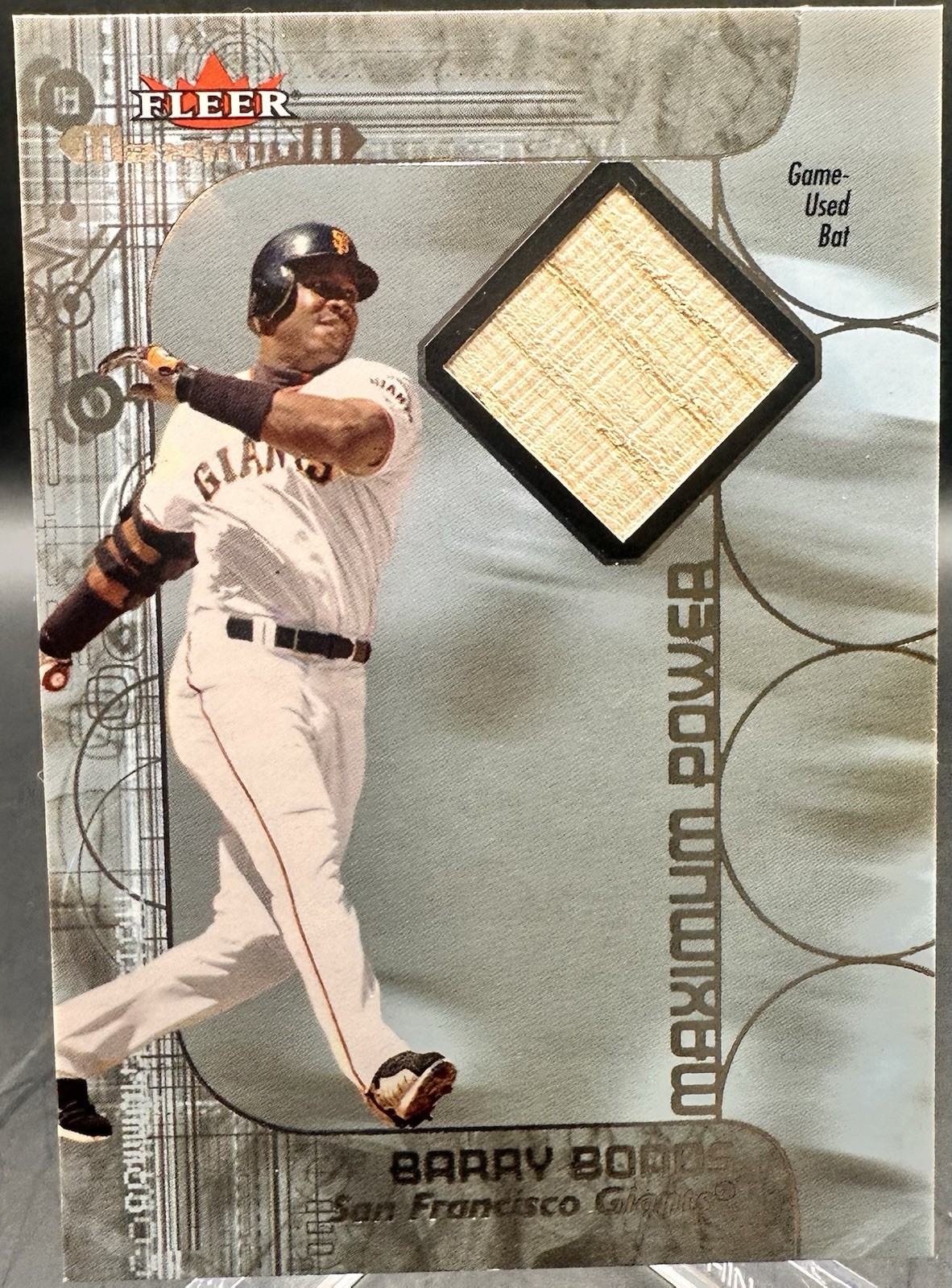 2002 Fleer Maximum Barry Bonds Authentic Game-Used Bat Home Run King Giants