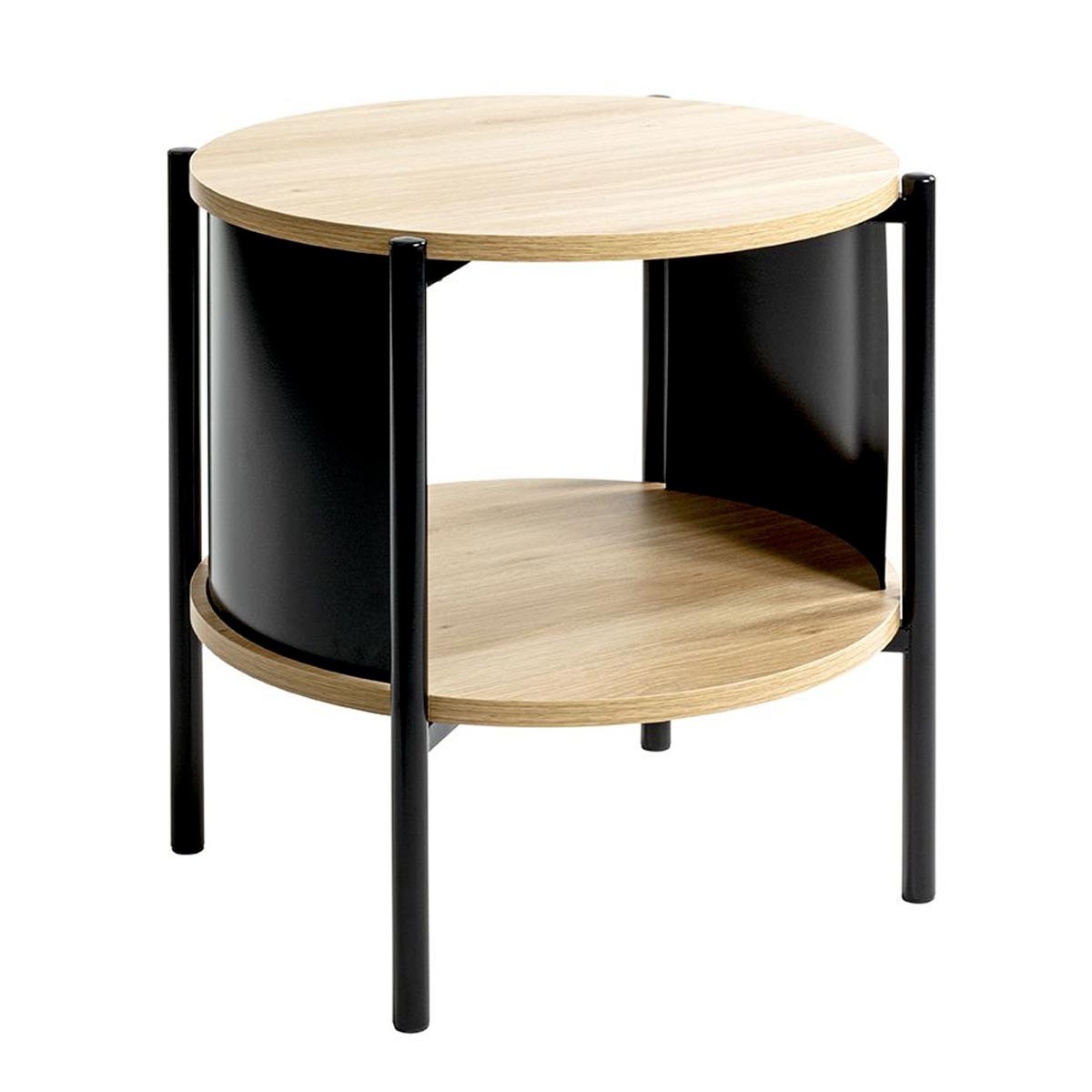 Table d'appoint design Morphee materiaux nobles et finition noir mat