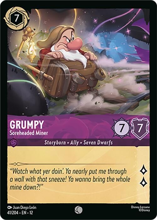 Grumpy - Soreheaded Miner Common Wilds Unknown 41/204 NM