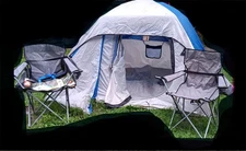 4 PERSON DOME TENT W/2 CAMPING CHAIRS