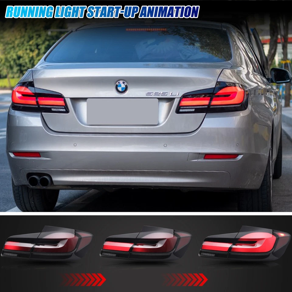 Luces traseras LED para BMW Serie 5 F10 M5 2011-2016 Facelift Conjunto de luces traseras Foto 3 de 4