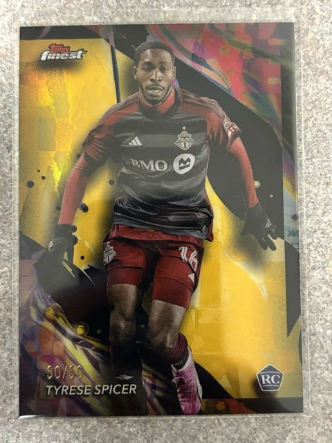 2024 Finest MLS - Uncommon Tyrese Spicer #106 Gold Refractor 50/50 Last On Print