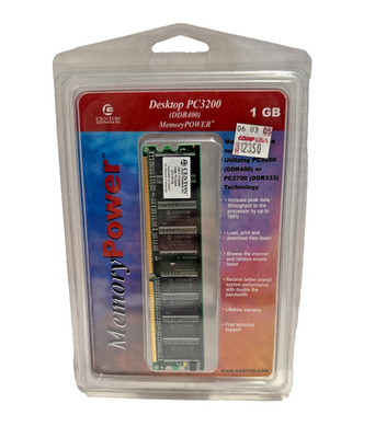 Centon 1GB PC3200 DDR400 Desktop RAM   Vintage Memory POWER Module NEW