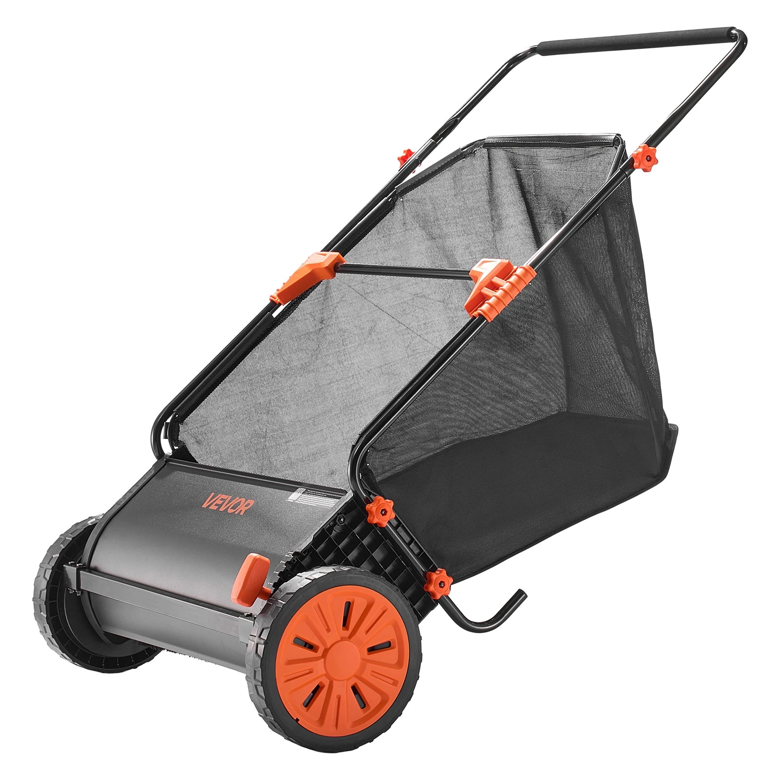 VEVOR Push Lawn Sweeper 26 in Leaf & Grass Collector 7 cu.ft. Hopper Bag Durable - product detail image 11